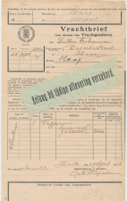 Vrachtbrief Staats Spoorwegen Zwolle - Den Haag 1916 - Etiket