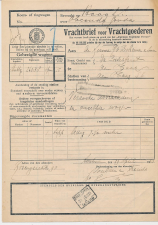 Vrachtbrief N.S. Amsterdam - Maarn - Amsterdam 1930