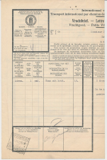 Vrachtbrief N.S. Rotterdam - Belgie 1933