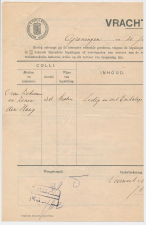 Vrachtbrief Staats Spoorwegen Groningen - Den Haag 1912