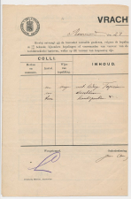 Vrachtbrief Staats Spoorwegen Roermond - Den Haag 1909