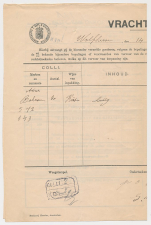 Vrachtbrief Staats Spoorwegen Wolfhezen - Den Haag 1912