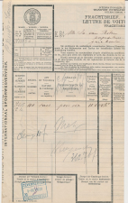 Internationale Vrachtbrief S.S. Zevenbergen - Belgie 1920
