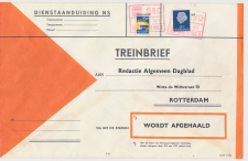 Treinbrief Den Haag - Rotterdam 1971