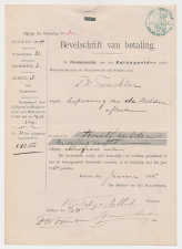 Fiscaal stempel - Bevelschrift Inlaagpolder 1884 + Nota
