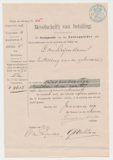 Fiscaal stempel - Bevelschrift Inlaagpolder 1884 + Nota