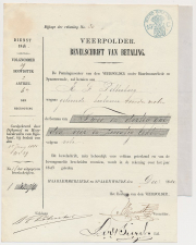 Fiscaal stempel - Bevelschrift Veerpolder 1881 + Nota 