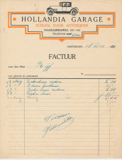 Nota Amsterdam 1934 - Hollandia Garage - School voor Autorijden
