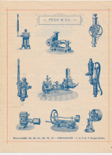 Nota Amsterdam 1912 - Peck & Co. Metaalwaren - Pompen etc.