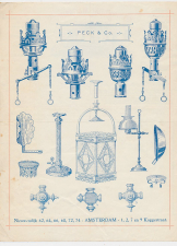 Nota Amsterdam 1909 - Peck & Co. Metaalwaren - Lampen etc.