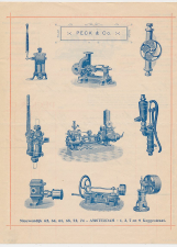 Nota Amsterdam 1912 - Peck & Co. Metaalwaren - Pompen etc.