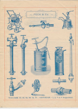 Nota Amsterdam 1912 - Peck & Co. Metaalwaren - Brandspuit etc.