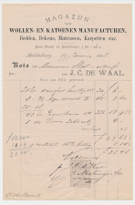 Nota Middelburg 1888 - Magazijn van Manufacturen - Bedden etc.