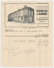 Nota Utrecht 1934 - Groningsche Verfmalerij - Glashandel