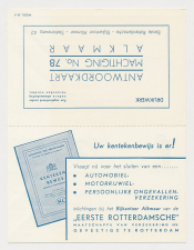 Firma briefkaart Alkmaar 1955 - Eerste Rotterdamsche Verzekering