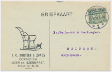 Firma briefkaart Gorinchem 1914 - IJzerwaren - Schaats slee