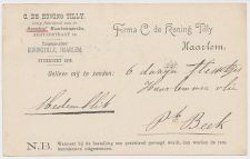Firma briefkaart Medemblik Haarlem 1896 - Haarlemmerolie