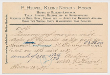 Firma briefkaart Hoorn 1899 - Tabak - Bakkersartikelen etc.