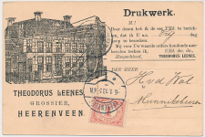 Firma briefkaart Heerenveen 1913 - Grossier 