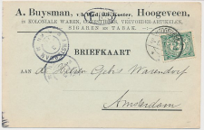 Firma briefkaart Hoogeveen 1910 - Koloniale waren - Tabak etc.