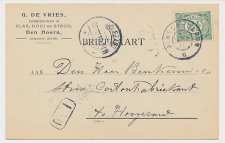 Firma briefkaart Den Hoorn 1910 - Vlas - Hooi - Stroo