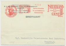 Firma briefkaart Helmond 1943 - Katoenfabrieken