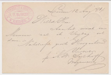 Briefkaart Leiden 1884 - Boekdrukker - Uitgever