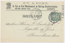Firma briefkaart Leiden 1908 - Mandenwerk - Stoelenvlechter