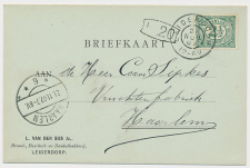 Firma briefkaart Leiderdorp 1907 - Brood- Beschuit- Banketbakker