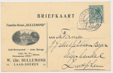 Firma briefkaart Laag Soeren 1928 - Hotel Dullemond