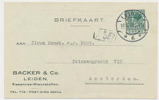 Firma briefkaart Leiden 1928 - Essences - Kleurstoffen