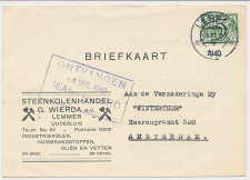Firma briefkaart Lemmer 1940 - Steenkolenhandel