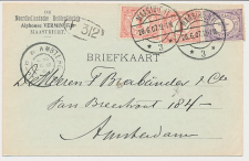 Firma briefkaart Maastricht 1907 - Beddenfabriek - Behangerij