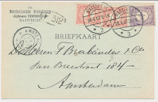 Firma briefkaart Maastricht 1907 - Beddenfabriek - Behangerij