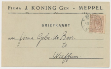 Firma briefkaart Meppel 1924 - Firma Koning