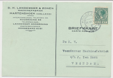 Firma briefkaart Martenshoek 1928 - Machinefabriek