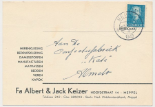 Firma briefkaart Meppel 1949 - Kleding - Matrassen - Bedden