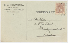 Firma briefkaart Nes West Dongeradeel 1921 - Granen- Aardappelen