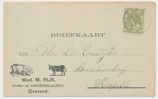 Firma briefkaart Ovezand 1913 - Rund- en Varkensslagerij