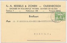 Firma briefkaart Oudenbosch 1940 - Grossier Koloniale waren etc.