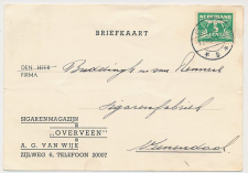 Firma briefkaart Overveen 1941 - Sigarenmagazijn