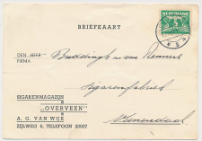 Firma briefkaart Overveen 1941 - Sigarenmagazijn