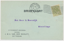 Firma briefkaart Rotterdam 1918 - Stoomboot Reederij