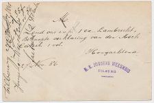 Briefkaart Tilburg 1886 - R.K. Jongens Weeshuis