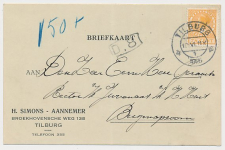 Firma briefkaart Tilburg 1925 - Aannemer