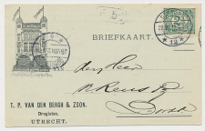Firma briefkaart Utrecht 1912 - Drogisten van den Bergh en Zoon