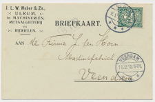 Firma briefkaart Ulrum 1912 - Metaalgieterij - Rijwielen