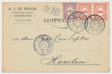Firma briefkaart Voorburg 1908 - Comestibleshandel 