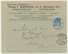 Firma envelop Leiden 1903 - Kooyker - Boekhandelaar- Boekdrukker