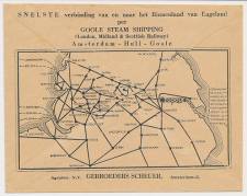 Firma envelop Amsterdam 1936 - Stoomvaart Maatschappij - Kaart